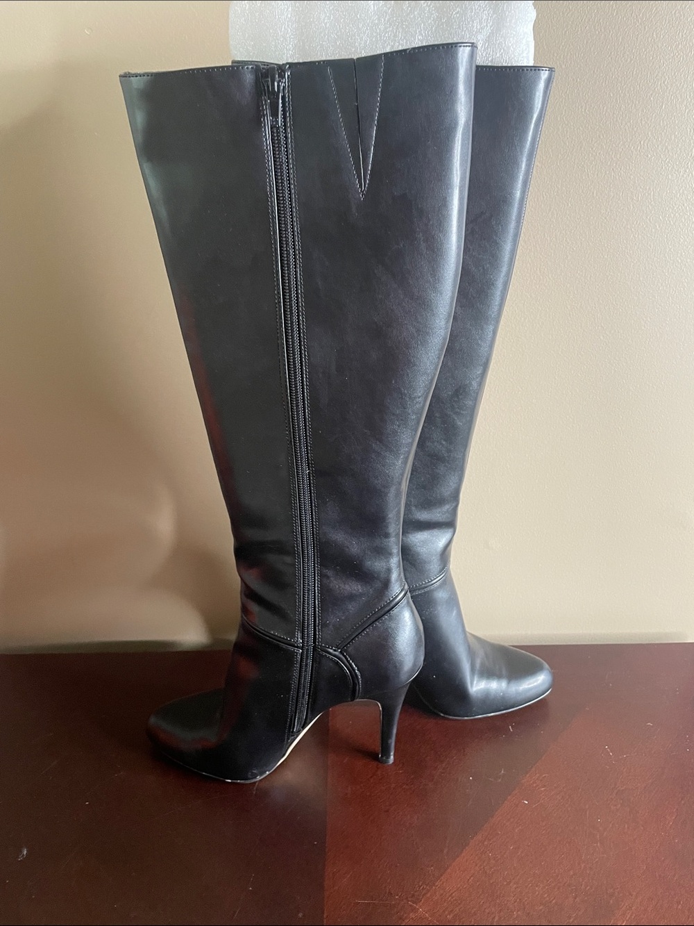 INC International Concepts Black Knee-High Stiletto Boots